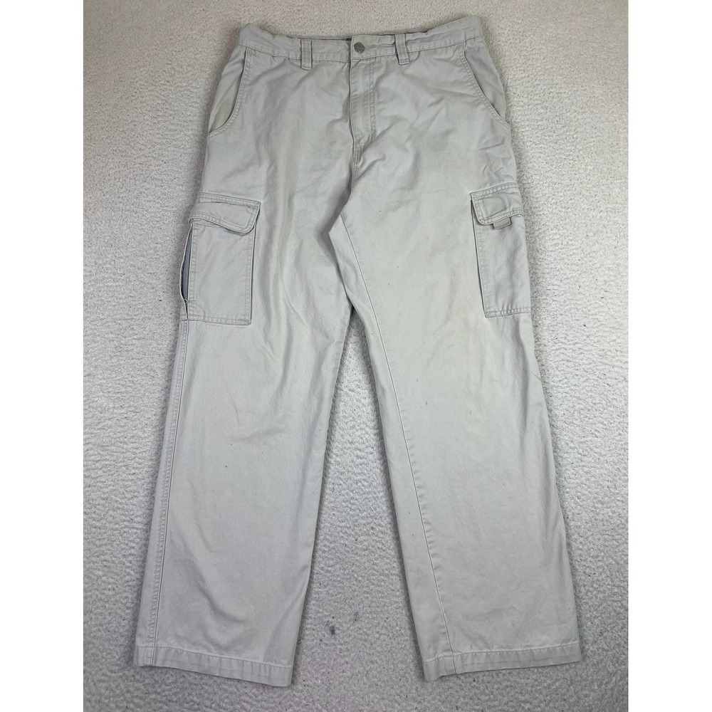 Vintage Quiksilver Cargo‎ Pants Mens 33 Khaki Cotton Utility Skate Surf Y2K